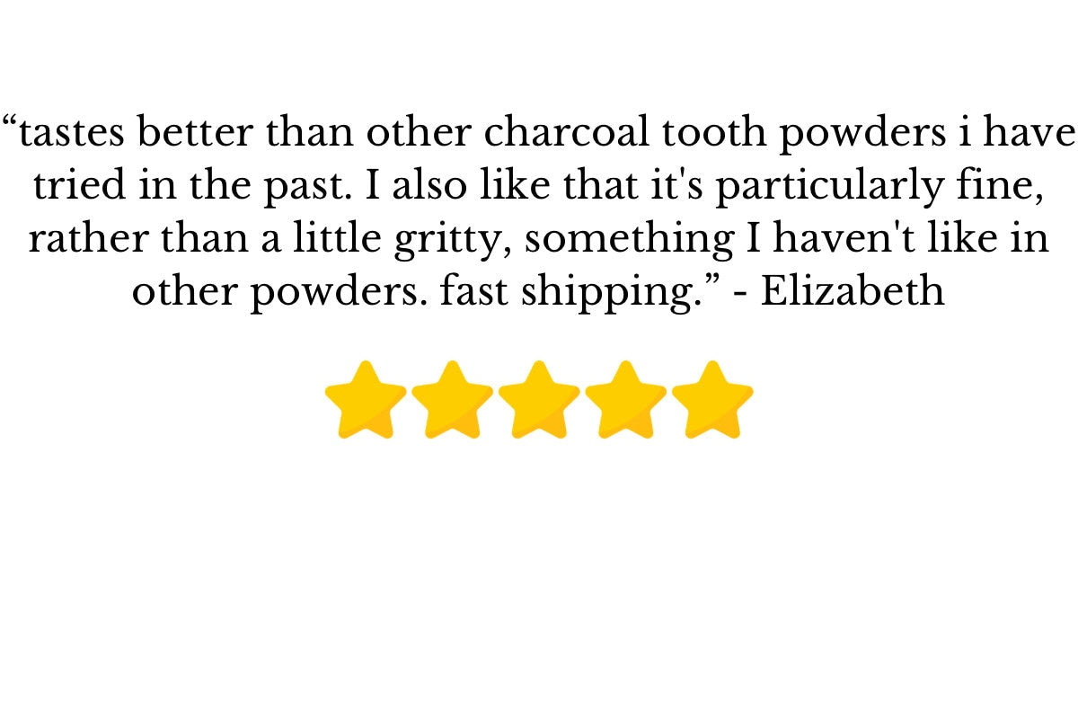 Charcoal Tooth Powder, Natural Teeth Whitening